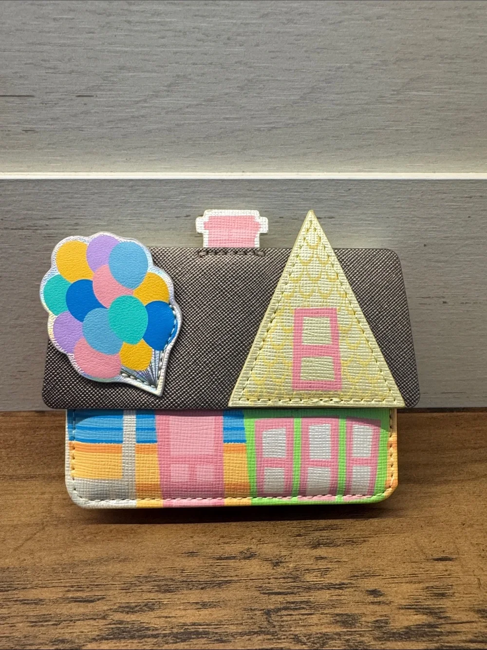 Her Universe Disney Pixar Up Carl's House Shaped Bifold Wallet Balloons Like New